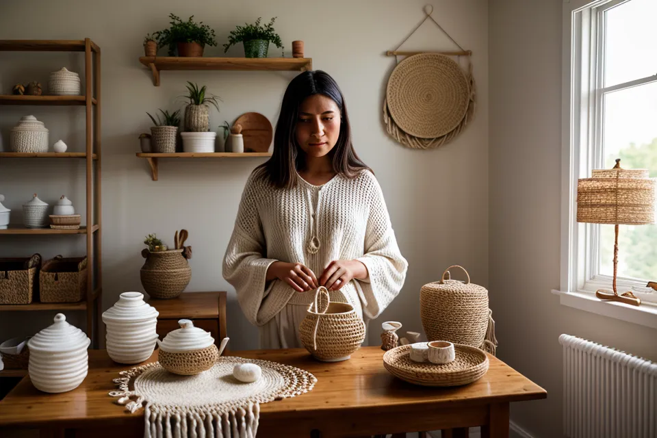 Manos trabajando en joyería de micro-macramé con hilo fino de un milímetro.