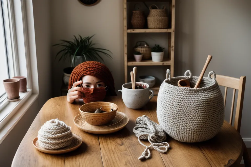 Puesto de amigurumis tejidos a mano en un tianguis tradicional de sábado.